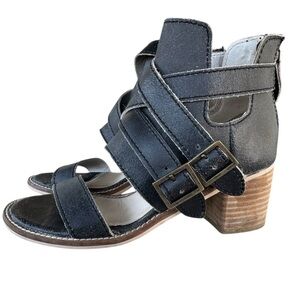Kelsi Dagger Brooklyn  Distressed Black
Gladiator Ankle Sandal heels